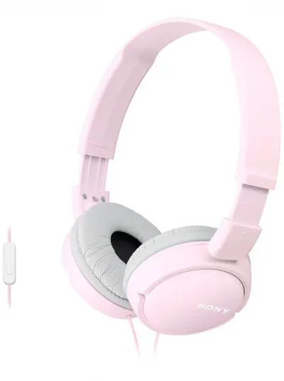 Căști cu microfon Sony - MDR-ZX110AP, roz