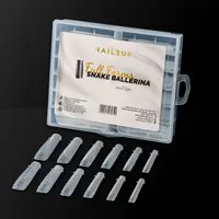 Tipsuri Reutilizabile NAILSUP Snake Full Forms Ballerina, 120 buc