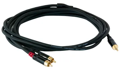Cablu Master Audio - RCA351/3, 2x RCA/3.5 mm, 3 m, negru
