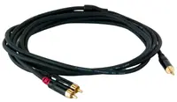 Cablu Master Audio - RCA351/3, 2x RCA/3.5 mm, 3 m, negru