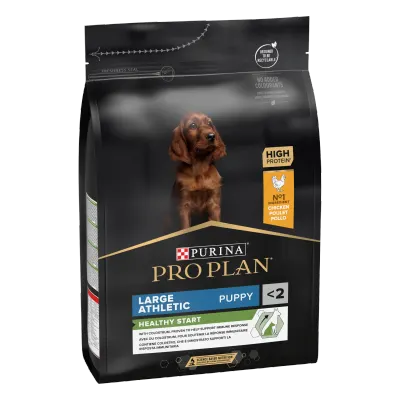 PURINA PRO PLAN PUPPY Healthy Start, Talie Mare Atletică, Pui, 3 kg
