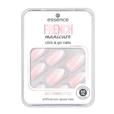 Unghii false, Essence, Click & Go 02, roz, 12 bucăți