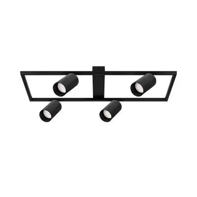 Lampa LED GU10 Bumo, de tavan, 4 spoturi, stil industrial, 600x200x170 mm