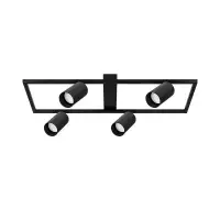 Lampa LED GU10 Bumo, de tavan, 4 spoturi, stil industrial, 600x200x170 mm