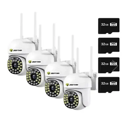 Set 4 x Camera de supraveghere Wi-Fi, Aplicatie LIVE + 4 Card 32GB