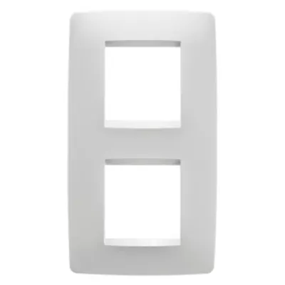 Placa ornament CProiector HORUS ONE - IN TECHNOPOLYMER - 2+2 modul VERTICAL CENTRE DISTANCE 71mm - WHITE - CProiector HORUS