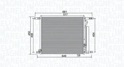 Radiator AC condensator cu uscator potrivit CHEVROLET AVEO KALOS 1.2 1.4 01.08