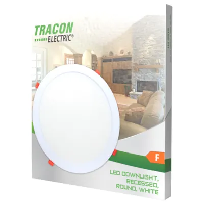 Corp de iluminat încorporabil,cu LED-uri, rotund, alb 230 VAC 50Hz, 21 W, 2155 lm, D=300 mm, 2700 K, IP40, EEI=F