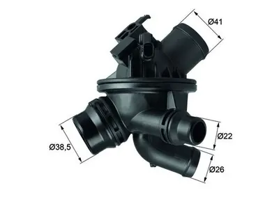 Termostat lichid racire (103 C, in carcasa) potrivit BMW 5 (F10), 5 (F11), 5 GRAN TURISMO (F07), 6 (F12), 6 (F13), 6 GRAN COUPE (F06), 7 (F01, F02, F03, F04) 3.0 3.0H 4.4 01.09-10.18