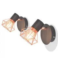 Gossi lampi de perete, 2 buc, cu 2 becuri led cu filament 8 w