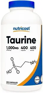 Taurine, 1000 mg, 400 capsule, Nutricost