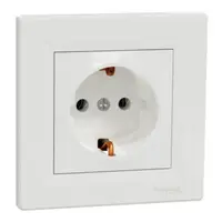 Asfora, Priza simpla 2P+E, 16A, alb