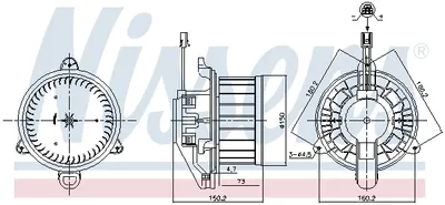 Ventilator habitaclu potrivit MERCEDES A (V177), A (W177), B SPORTS TOURER (W247), CLA (C118), CLA SHOOTING BRAKE (X118), EQA (H243), EQB (X243), GLA (H247), GLB (X247) 1.3-Electric 03.18