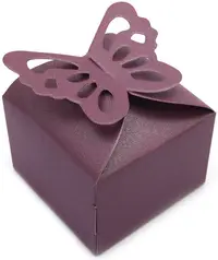 Cutie pliabilă din carton Em Art. art - Fluture, 6 x 6 x 5.5 cm, violet