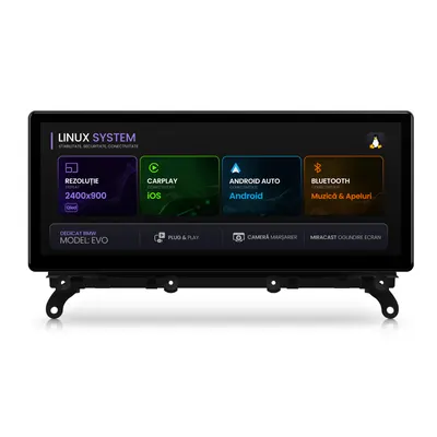 Navigatie BMW X3 G01 X4 G02 (2018-2020), Linux OS OEM, Varianta EVO, CarPlay Android Auto Wireless, MirrorLink, Camera AHD, 12.3 Inch