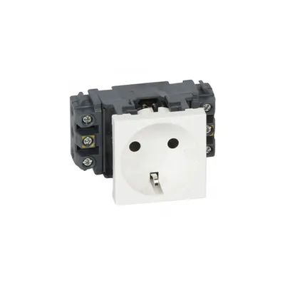 Priza Mosaic - 2P+E - pentru installation on capac flexibil DLP trunking - screw terminals - standard
