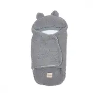 Patura plic din bumbac pentru bebelusi Twins Teddy gri