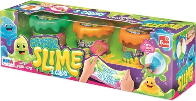 Set de slime de cristal RS Toys, 3 x 55 g
