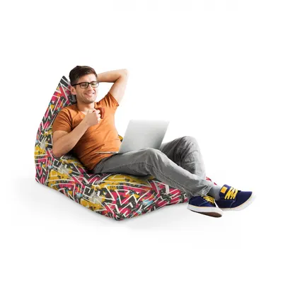 Fotoliu Puf Bean Bag tip Lounge Graffiti grunge geometric