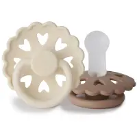 FRIGG Fairytale Round Silicone 2-Pack Size 2 suzetă The Ugly Duckling/The Emperors New Clothes 2 buc