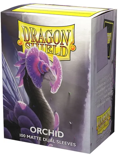 Protecții pentru cărți de joc Dragon Shield Dual Sleeves - Matte Orchid (100 buc.)