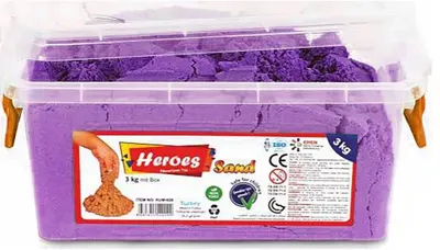 Nisip de joacă Heroes - Culoare mov, 3 kg