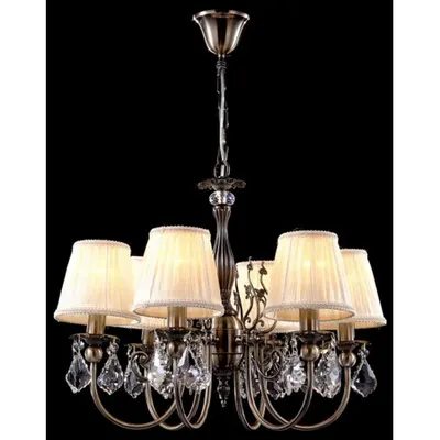 Candelabru Latona,6 becuri dulie E14, 230V,D.57cm, H.47 cm,Bronz