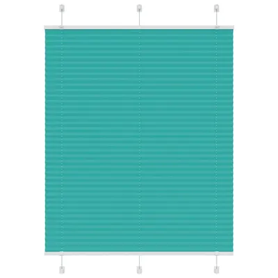 vidaXL Jaluzea plisată verde petrol 110x150 cm Lățime țesătură 109,4 cm