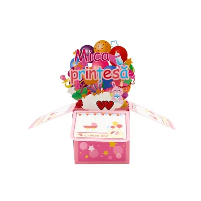 Decorațiune din hârtie Magic Pop-Ups Mica prințesă