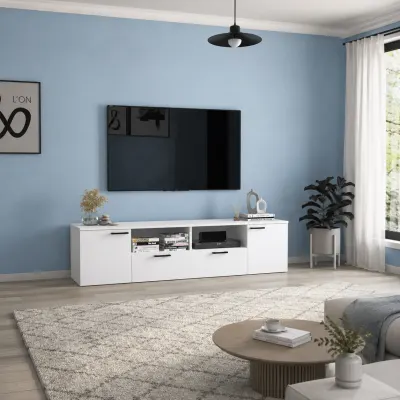 Comoda TV moderna din PAL 181,3x41x45,6 cm, pentru living