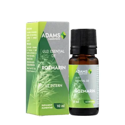 Ulei esential de Rozmarin pentru uz intern, 10ml, Adams Supplements