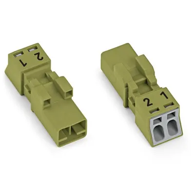 Plug; 2-pole; 1,50 mm²; light green