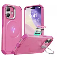 Husa MagSafe pentru Apple iPhone 17, ESR, Cyber Armor Kickstand, Roz