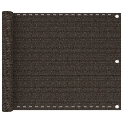 vidaXL Paravan pentru balcon, maro, 75x400 cm, HDPE