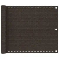 vidaXL Paravan pentru balcon, maro, 75x400 cm, HDPE