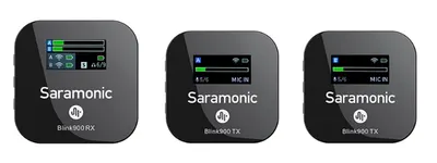 Broșe wireless și receptor cu două canale Saramonic - BLINK 900 B2, negru