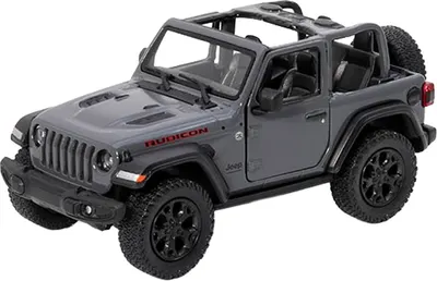Mașinuță metalică Kinsmart - 2018 Jeep Wrangler Open Top, 1:34, grafit