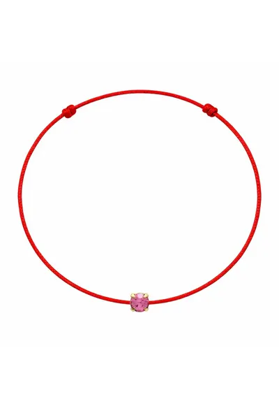 Bratara martisor decorata cu cristal Preciosa - Roz