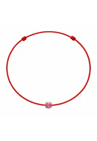 Bratara martisor decorata cu cristal Preciosa - Roz