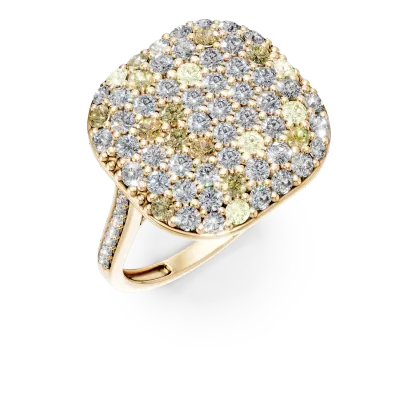 Inel din aur galben cu diamante microsetting de 2.01ct