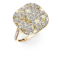 Inel din aur galben cu diamante microsetting de 2.01ct