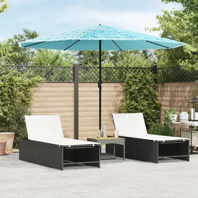 Gossi umbrela soare de gradina stalp din otel, albastru 324x324x247cm