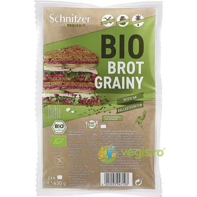 Paine Toast cu Seminte fara Gluten Ecologica/Bio 430g