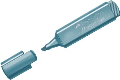 Marker text Faber-Castell 1546 - albastru metalic