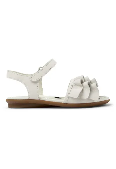 Sandale din piele cu velcro Right Twins - Alb/Alb murdar