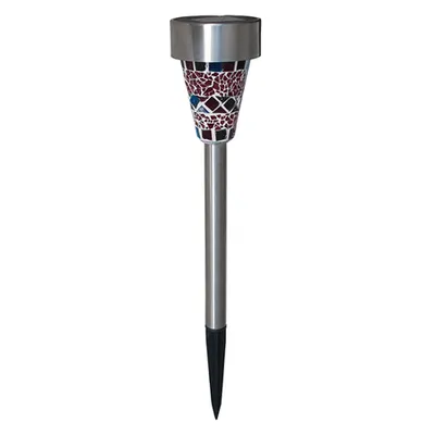 Lampa Solara LED Mozaic Crom 7.5x7.5x40CM