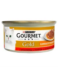 GOURMET Gold Sauce Delights Hrana umeda cu vita pentru pisici adulte 85 g