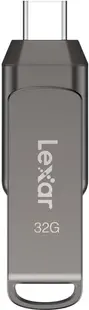 Memorie flash Lexar - JumpDrive Dual Drive D400, 32GB, USB 3.1, gri