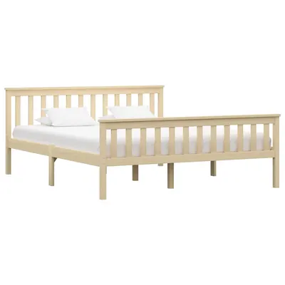 vidaXL Cadru de pat, natural, 160 x 200 cm, lemn masiv de pin