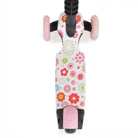 Trotineta evolutiva Scooter 3in1 cu maner parental,viraj intuitiv,inaltime ghidon reglabila pe 3 nivele,baza antiderapanta,scaunel cu spatar,roti PU cu lumini si cosulet Moni Lollipop Pink